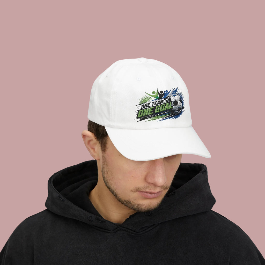 One Team Soccer Dad Cap — Embroidered Sports Baseball Hat