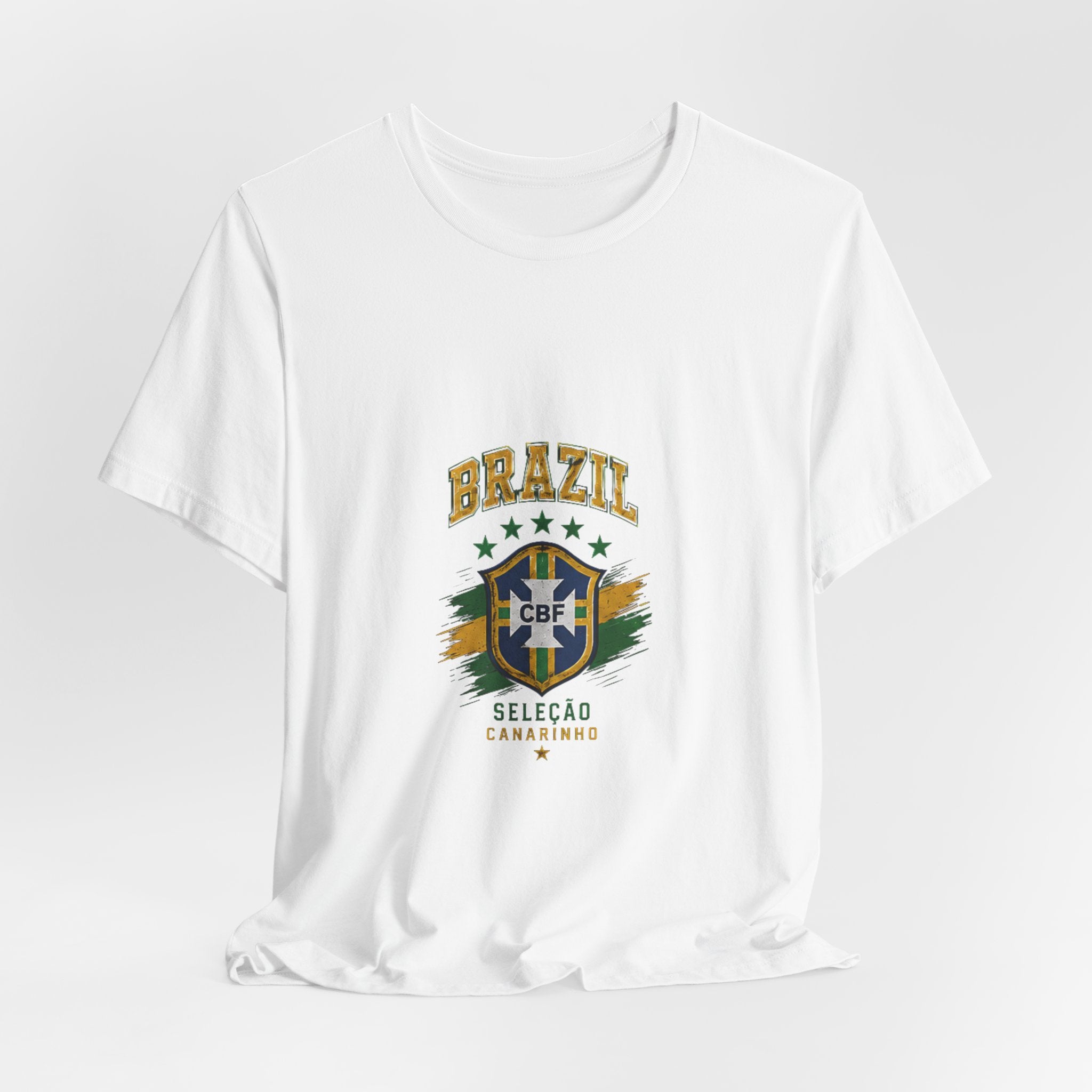 Brazil Soccer Tee - Seleção Brasileira Crest Vintage Football T‑Shirt