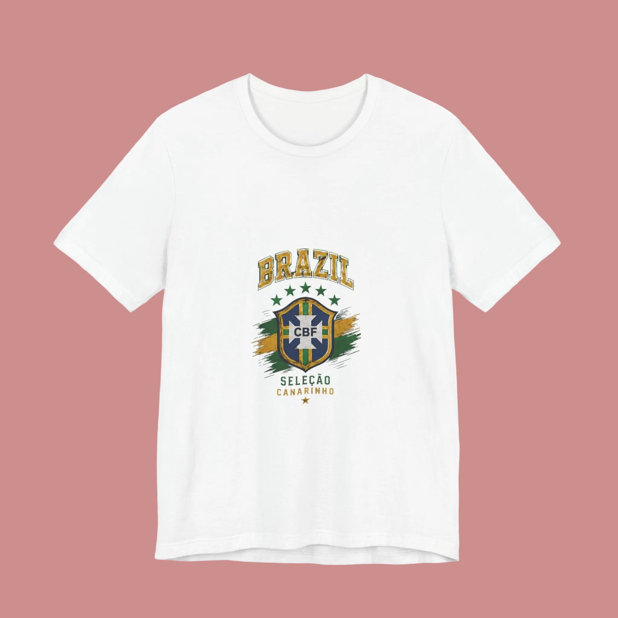 Brazil Soccer Tee - Seleção Brasileira Crest Vintage Football T‑Shirt