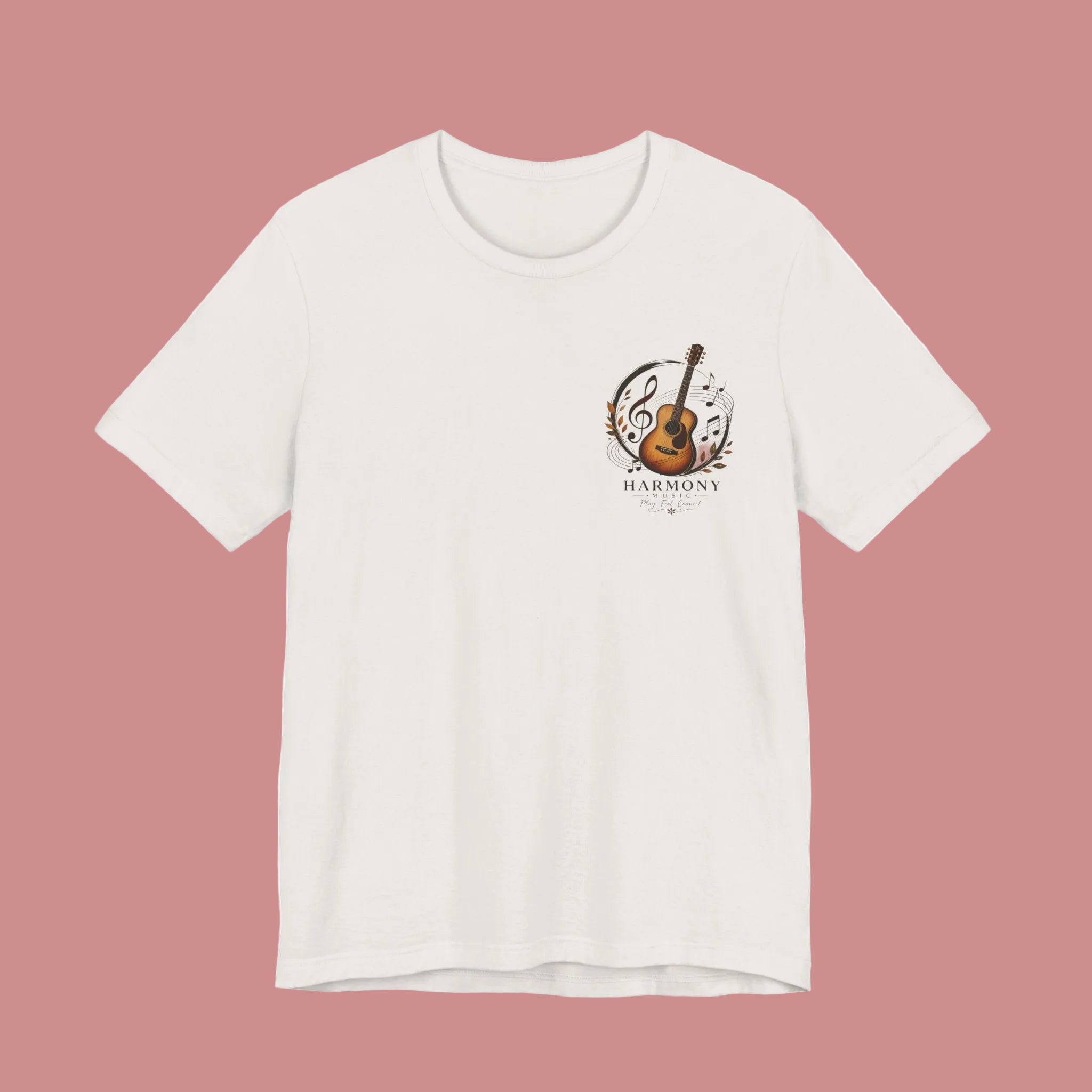 Acoustic Guitar 'Harmony' Graphic Tee — Music Lover Short Sleeve Shirt