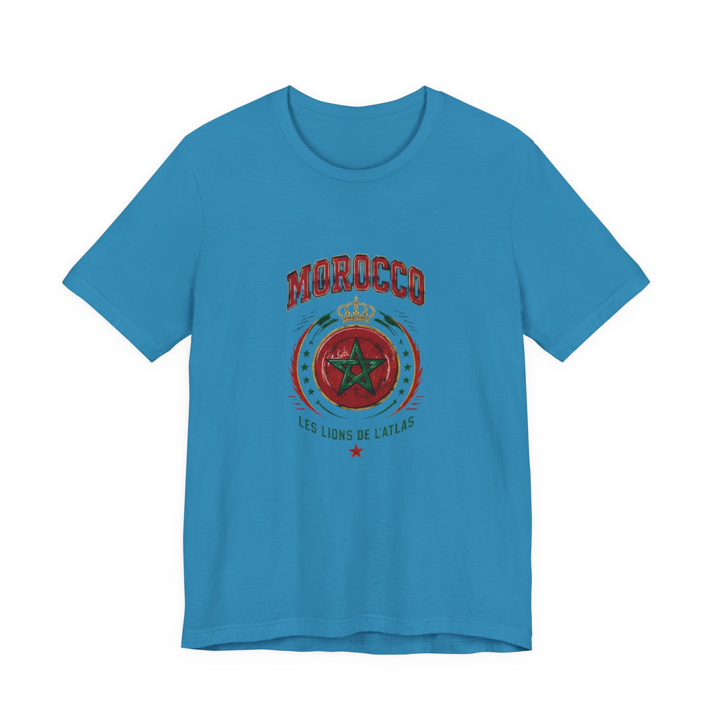 Morocco Crest T-Shirt - 'Les Lions de l'Atlas' Vintage Soccer Tee