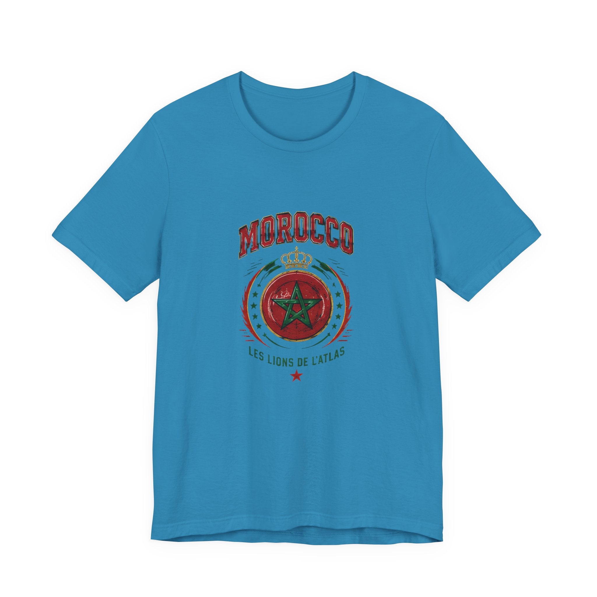 Morocco Crest T-Shirt - 'Les Lions de l'Atlas' Vintage Soccer Tee