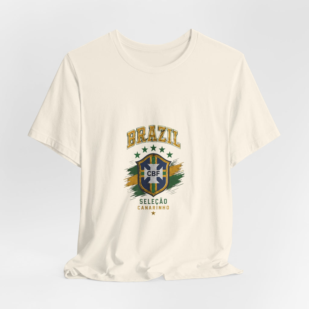 Brazil Soccer Tee - Seleção Brasileira Crest Vintage Football T‑Shirt