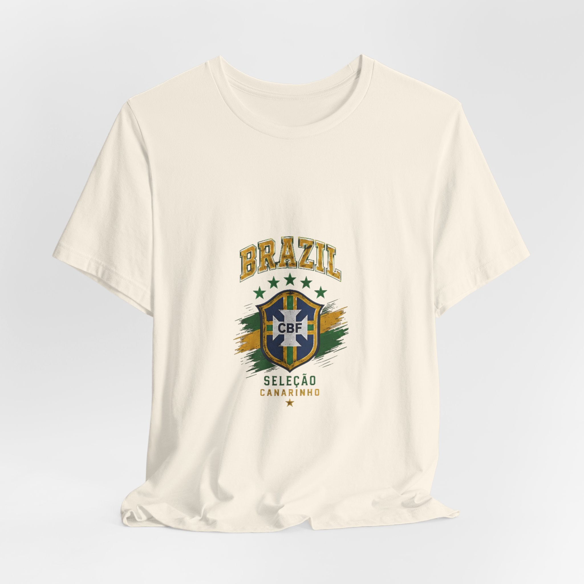 Brazil Soccer Tee - Seleção Brasileira Crest Vintage Football T‑Shirt