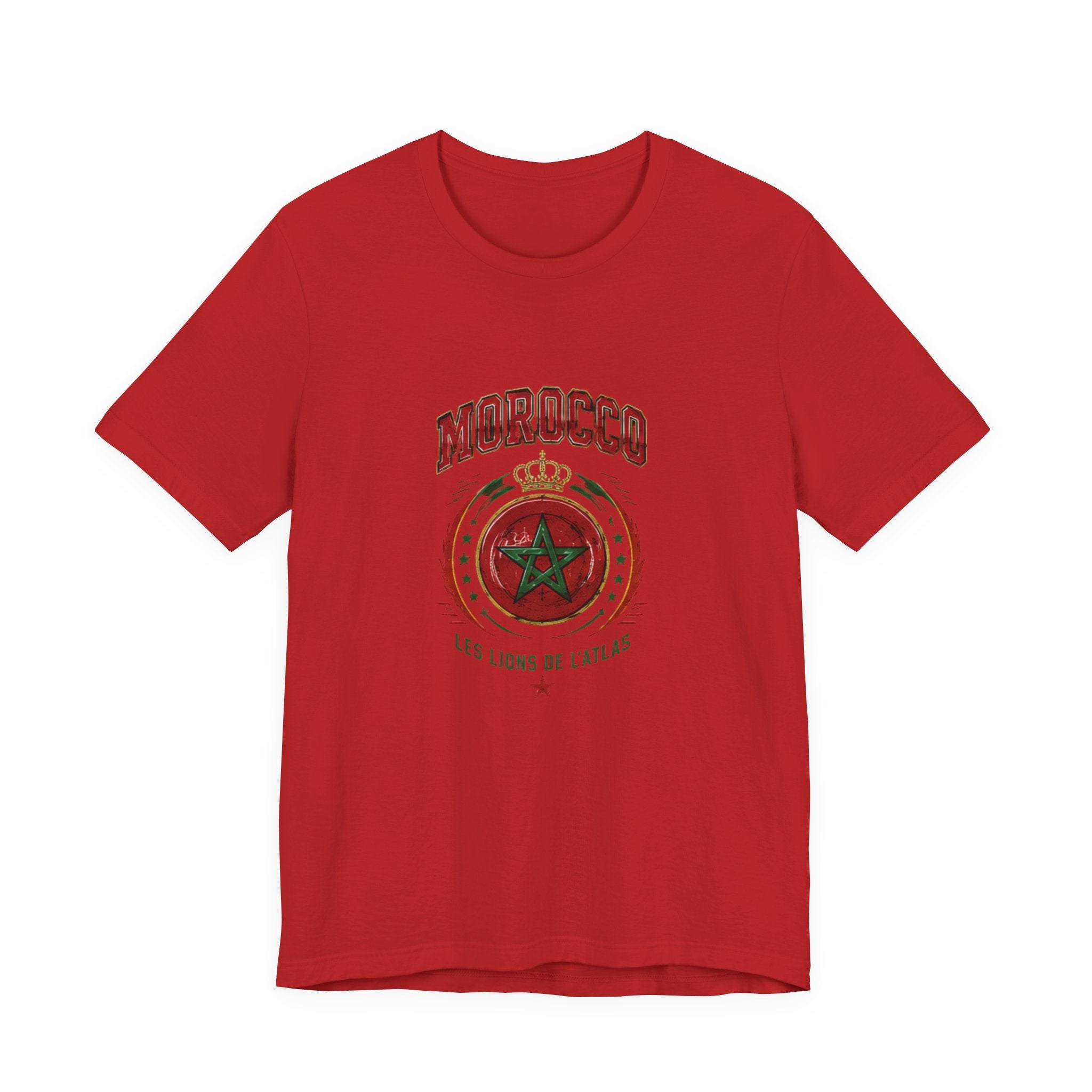 Morocco Crest T-Shirt - 'Les Lions de l'Atlas' Vintage Soccer Tee
