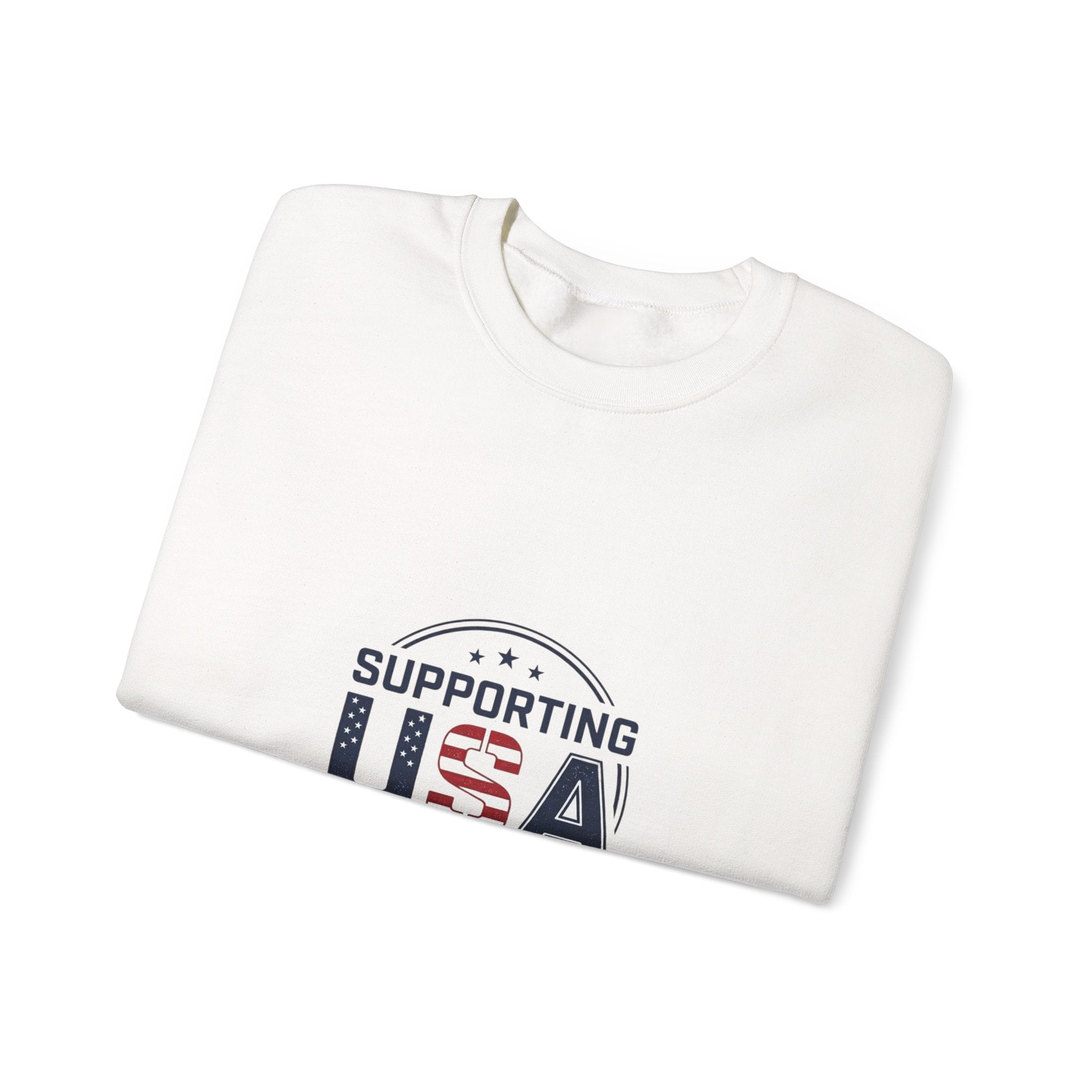 Supporting USA Crewneck Sweatshirt | soccer watch party, country colors