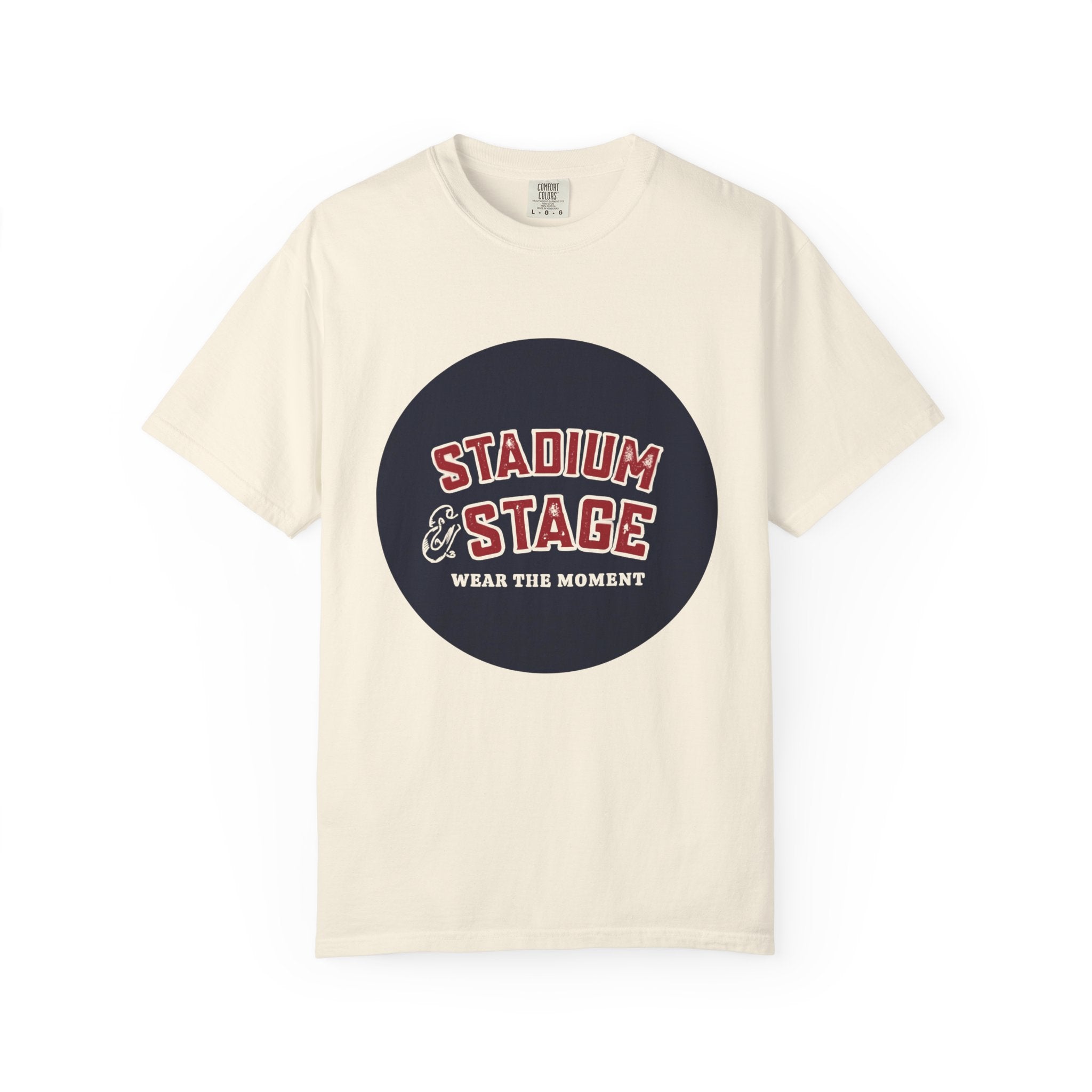 Stadium & Stage Graphic T-Shirt — "Wear the Moment" Vintage Circle Logo