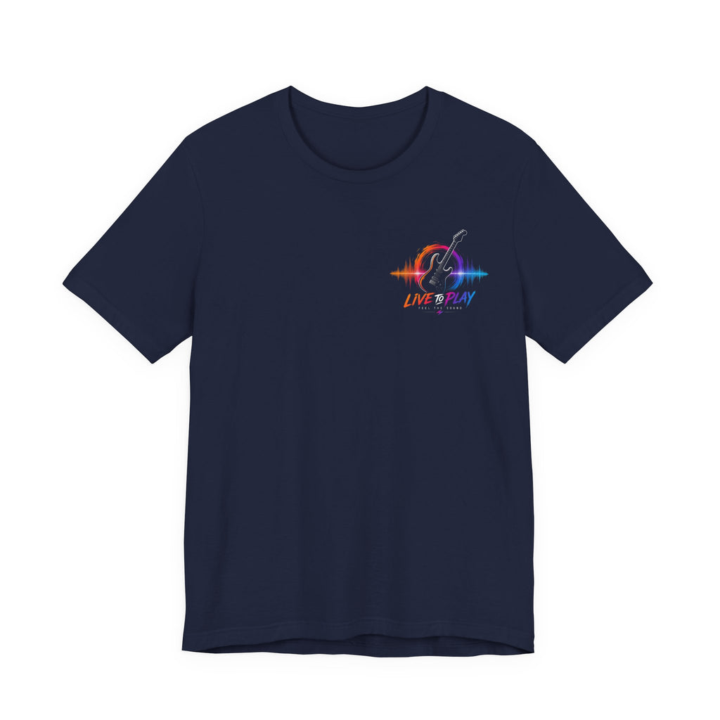 Live Play Music Tee — Waveform Logo Graphic T‑Shirt