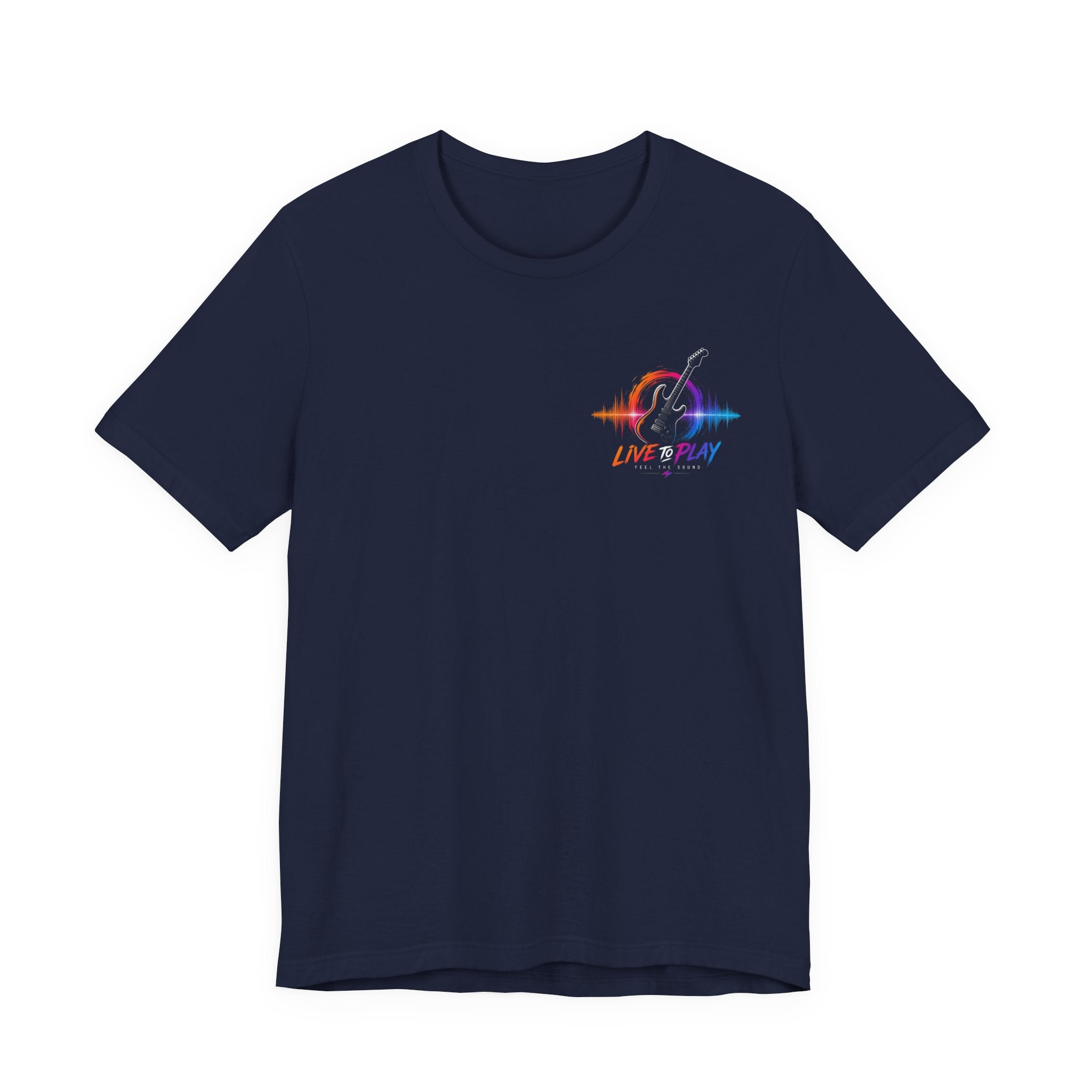Live Play Music Tee — Waveform Logo Graphic T‑Shirt