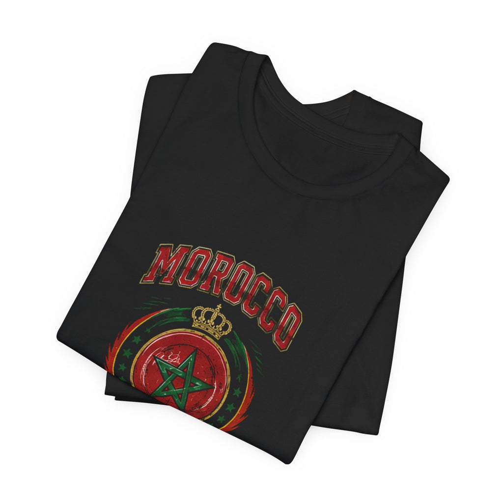 Morocco Crest T-Shirt - 'Les Lions de l'Atlas' Vintage Soccer Tee