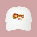 Dad Cap - 'Strum & Steel' Guitar Sequin Embroidered Hat