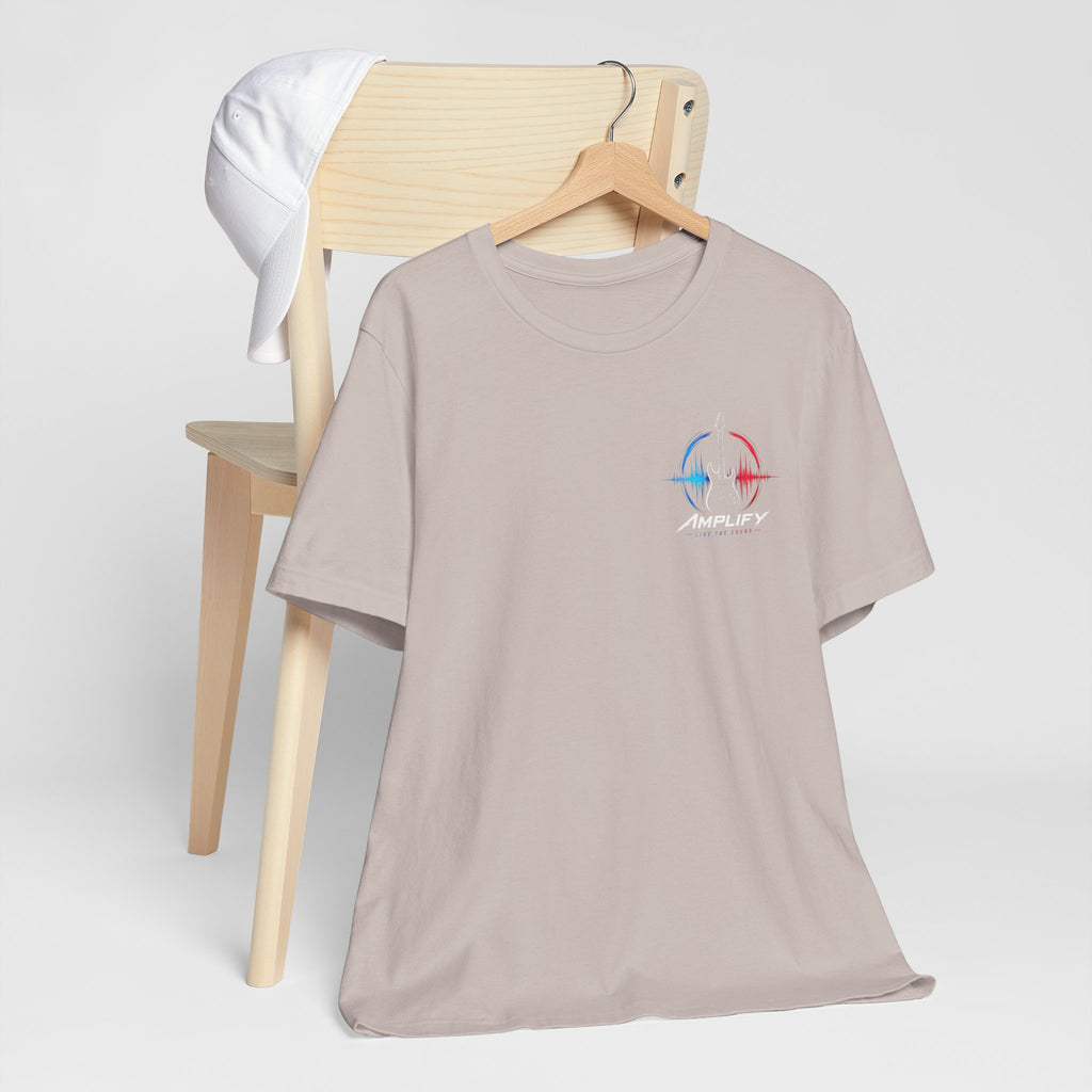 Live Play Music Tee — Colorful Waveform Graphic T-Shirt