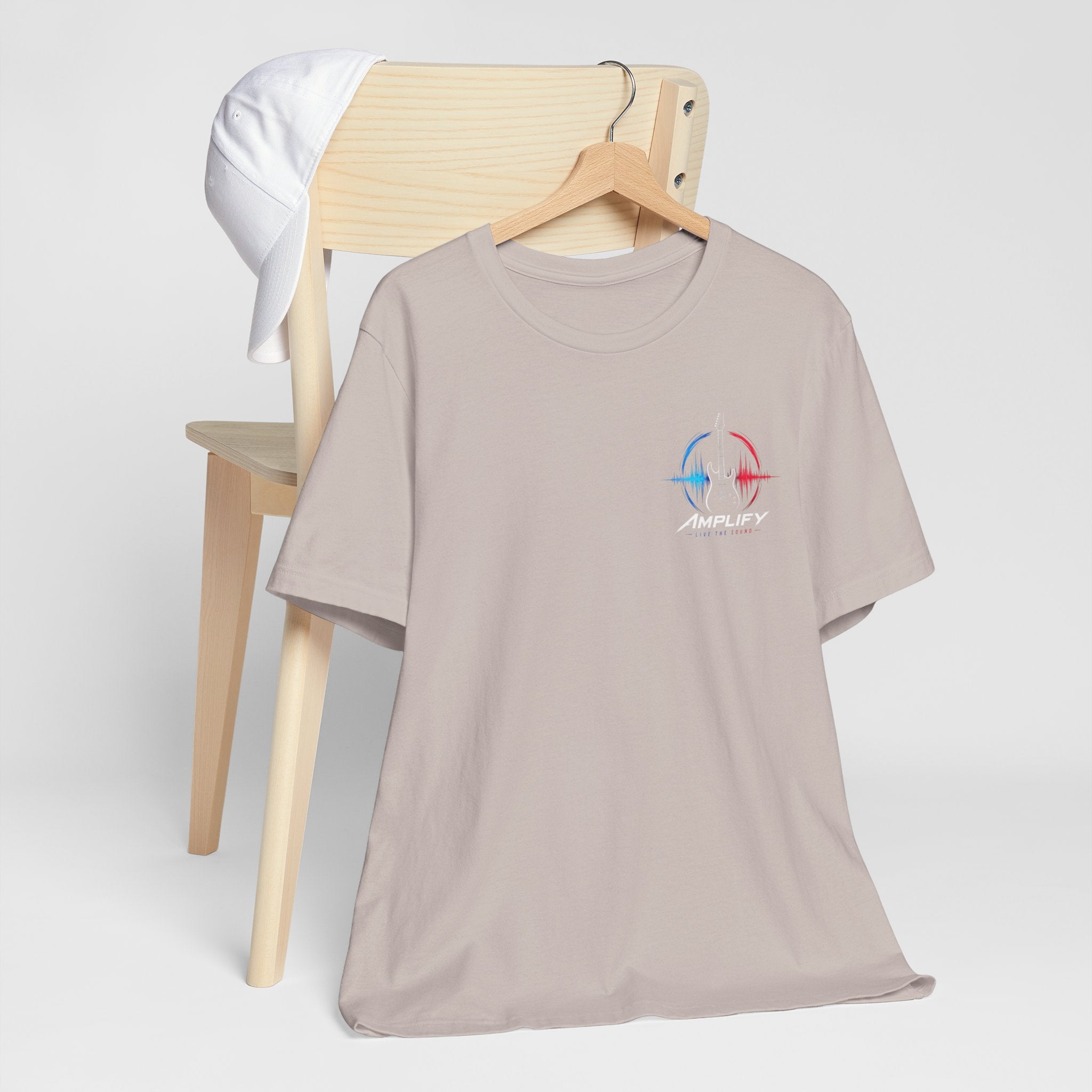 Live Play Music Tee — Colorful Waveform Graphic T-Shirt