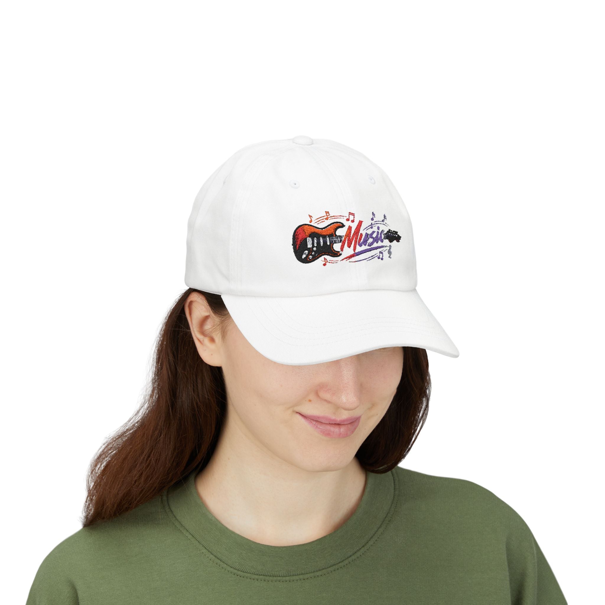 Music Guitar Dad Cap — Vintage Electric Guitar Design