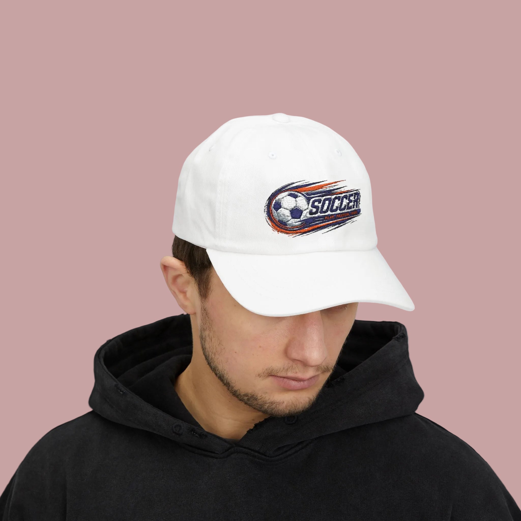 Soccer Dad Cap — Vintage Soccer Ball Logo Baseball Hat