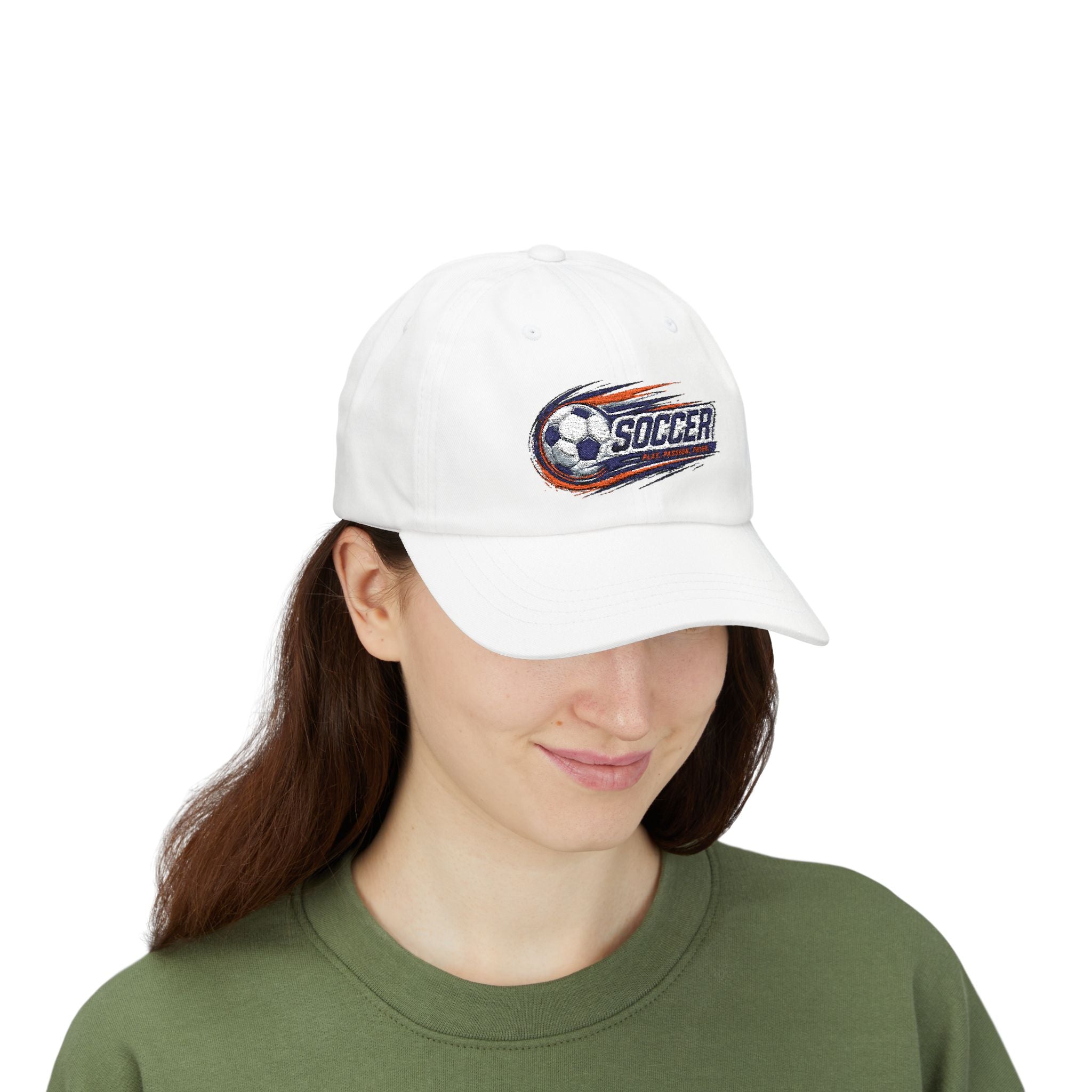 Soccer Dad Cap — Vintage Soccer Ball Logo Baseball Hat