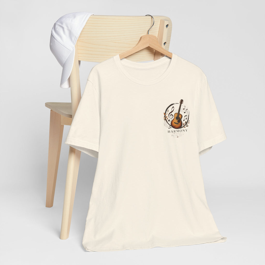 Acoustic Guitar 'Harmony' Graphic Tee — Music Lover Short Sleeve Shirt