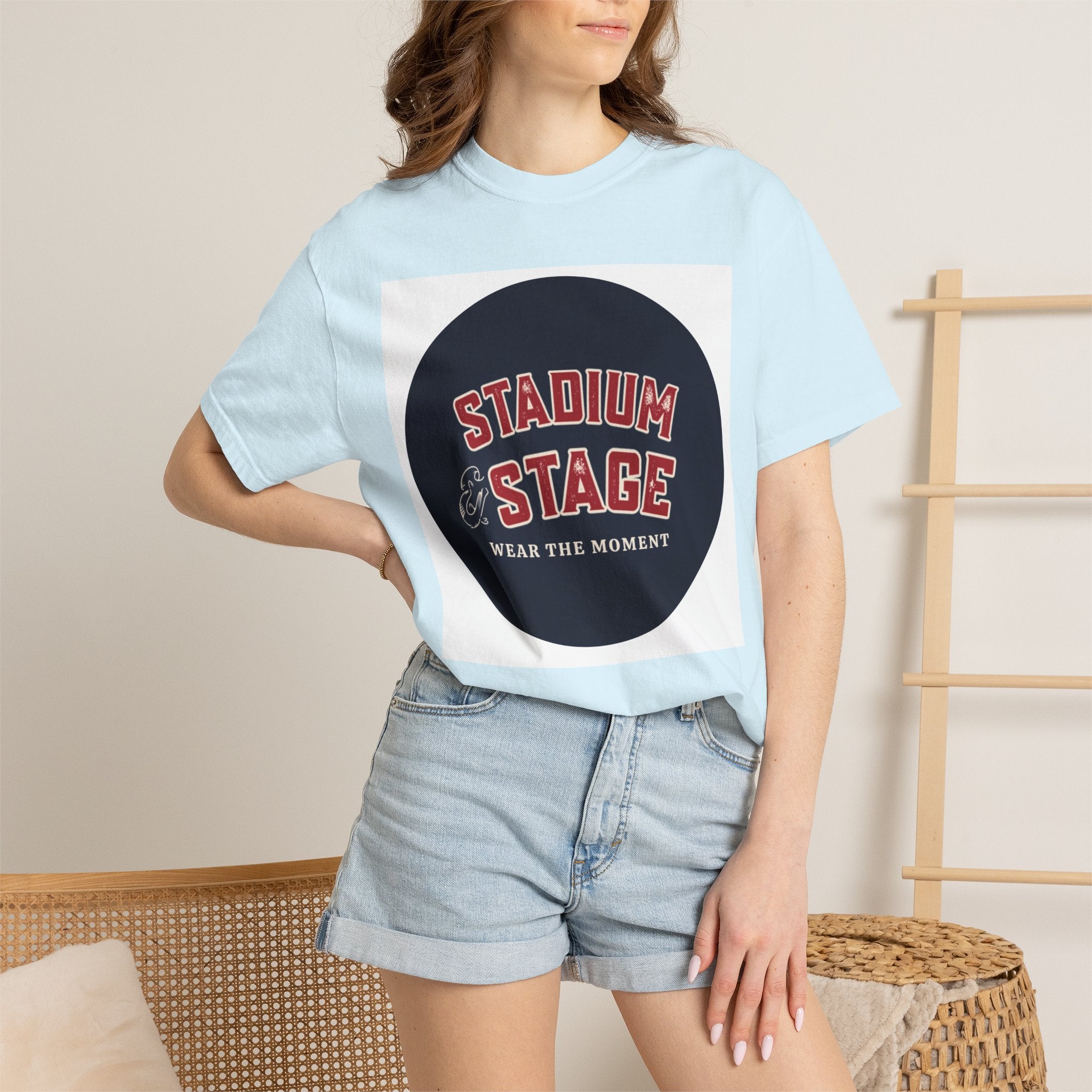 Stadium & Stage Graphic T-Shirt — "Wear the Moment" Vintage Circle Logo