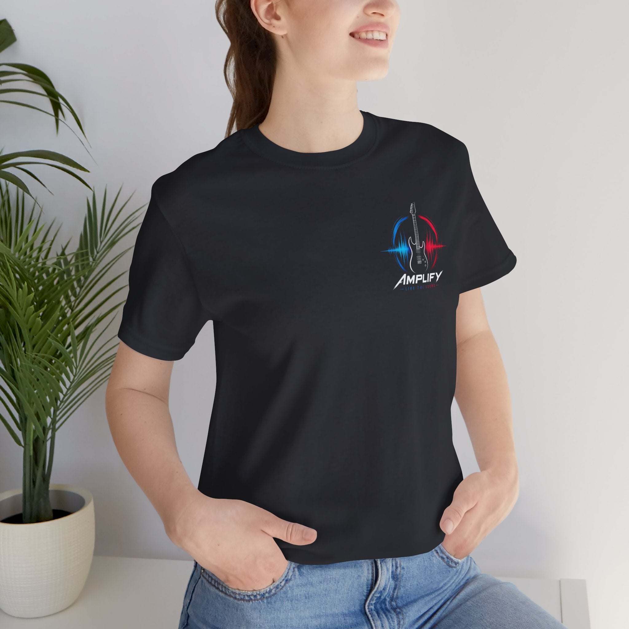 Live Play Music Tee — Colorful Waveform Graphic T-Shirt