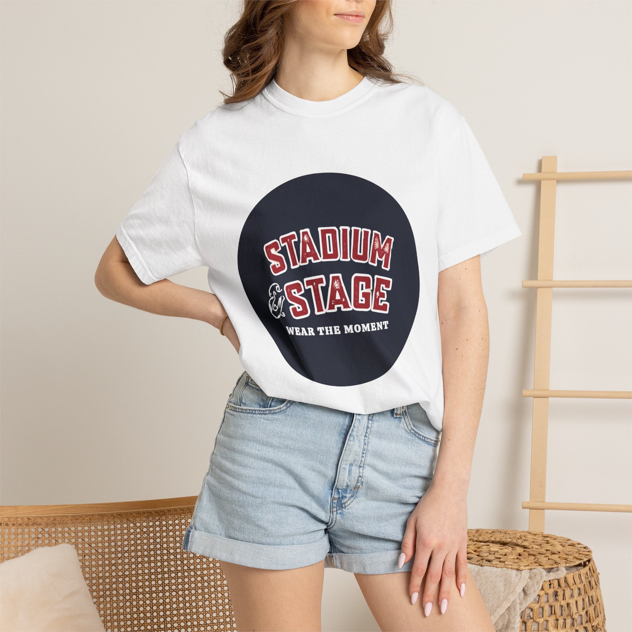 Stadium & Stage Graphic T-Shirt — "Wear the Moment" Vintage Circle Logo