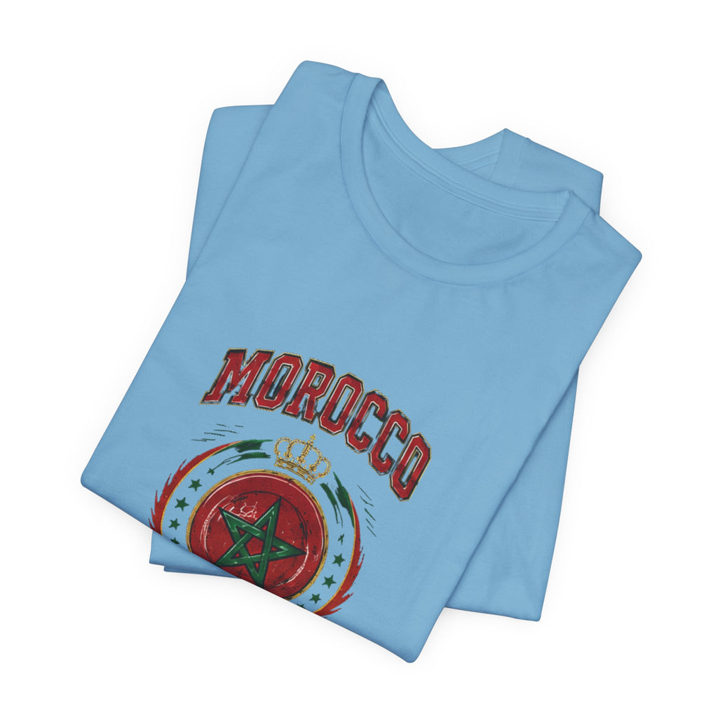 Morocco Crest T-Shirt - 'Les Lions de l'Atlas' Vintage Soccer Tee