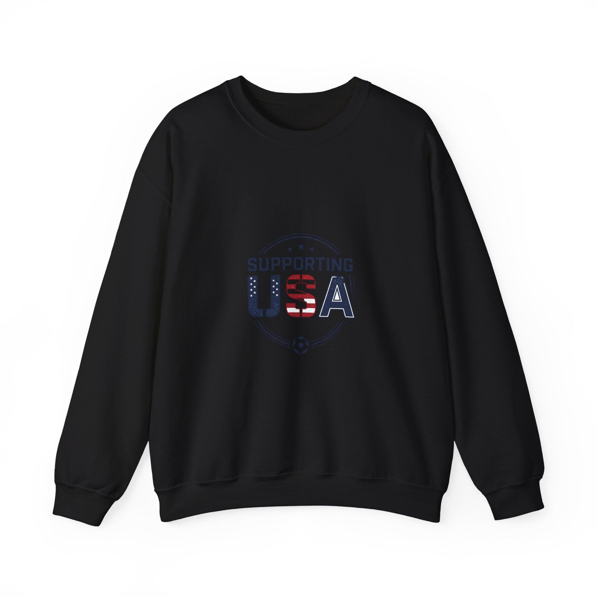 Supporting USA Crewneck Sweatshirt | soccer watch party, country colors