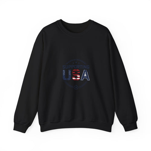 Supporting USA Crewneck Sweatshirt | soccer watch party, country colors