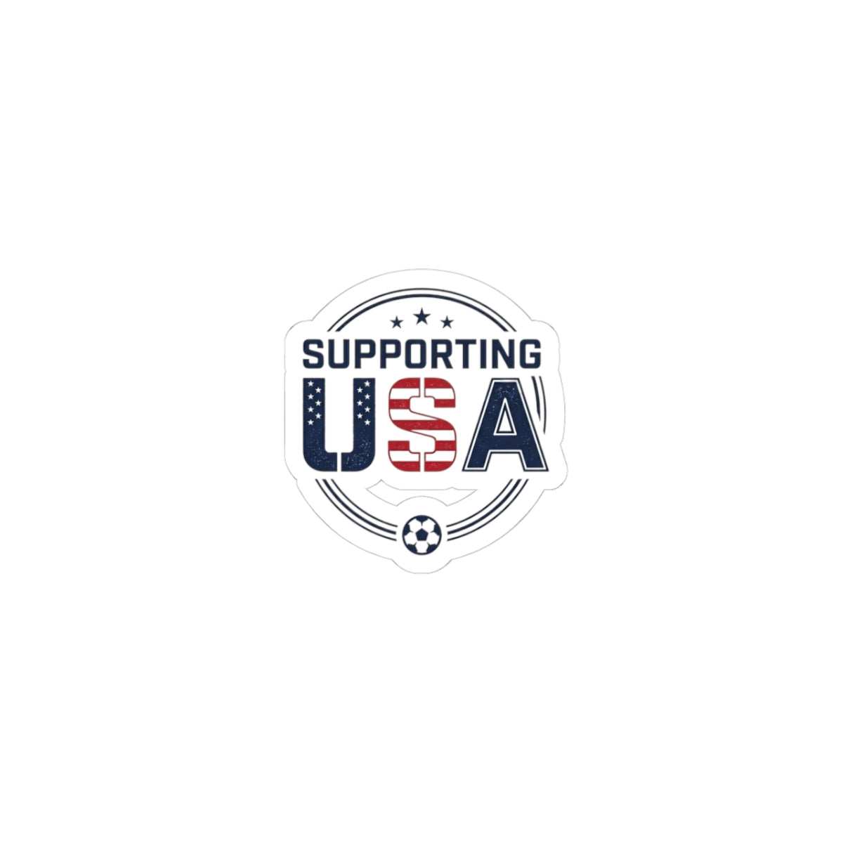 Supporting USA Kiss-Cut Stickers | soccer watch party, country colors