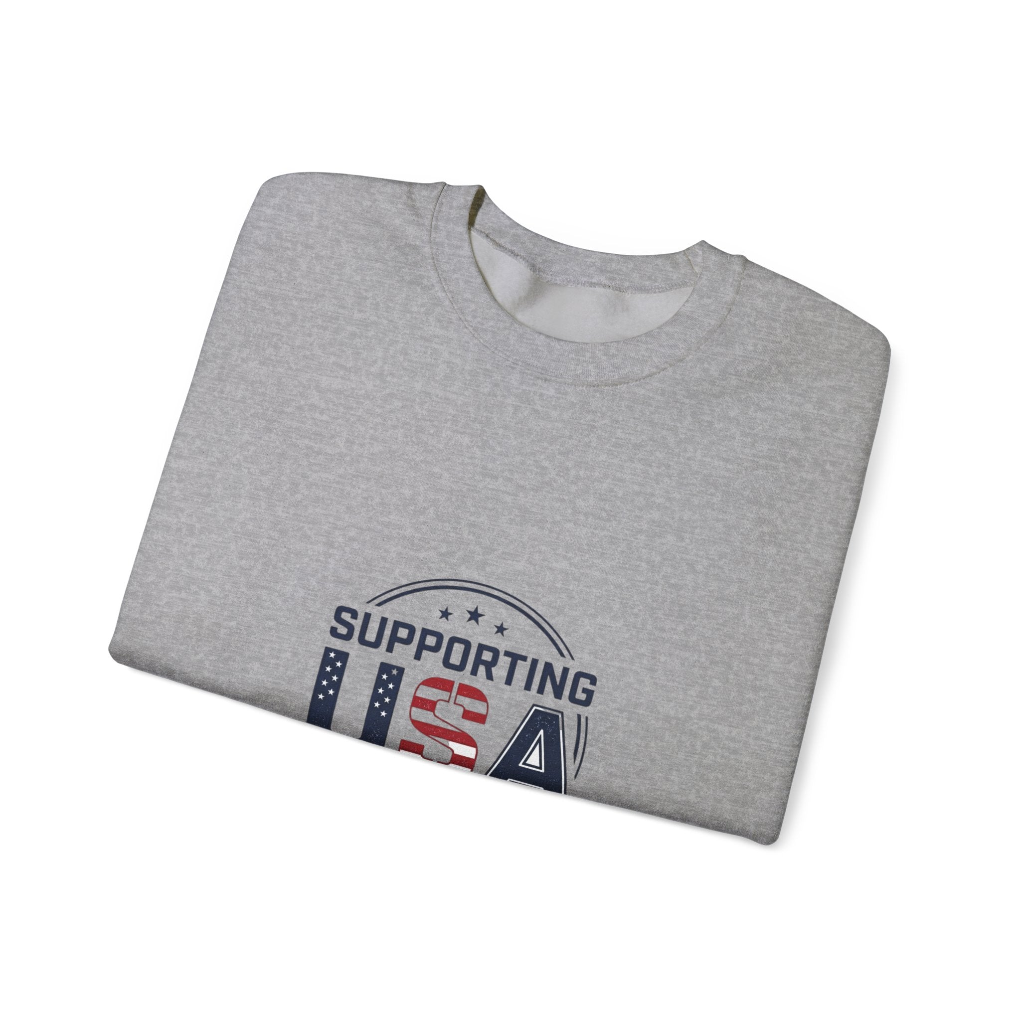 Supporting USA Crewneck Sweatshirt | soccer watch party, country colors