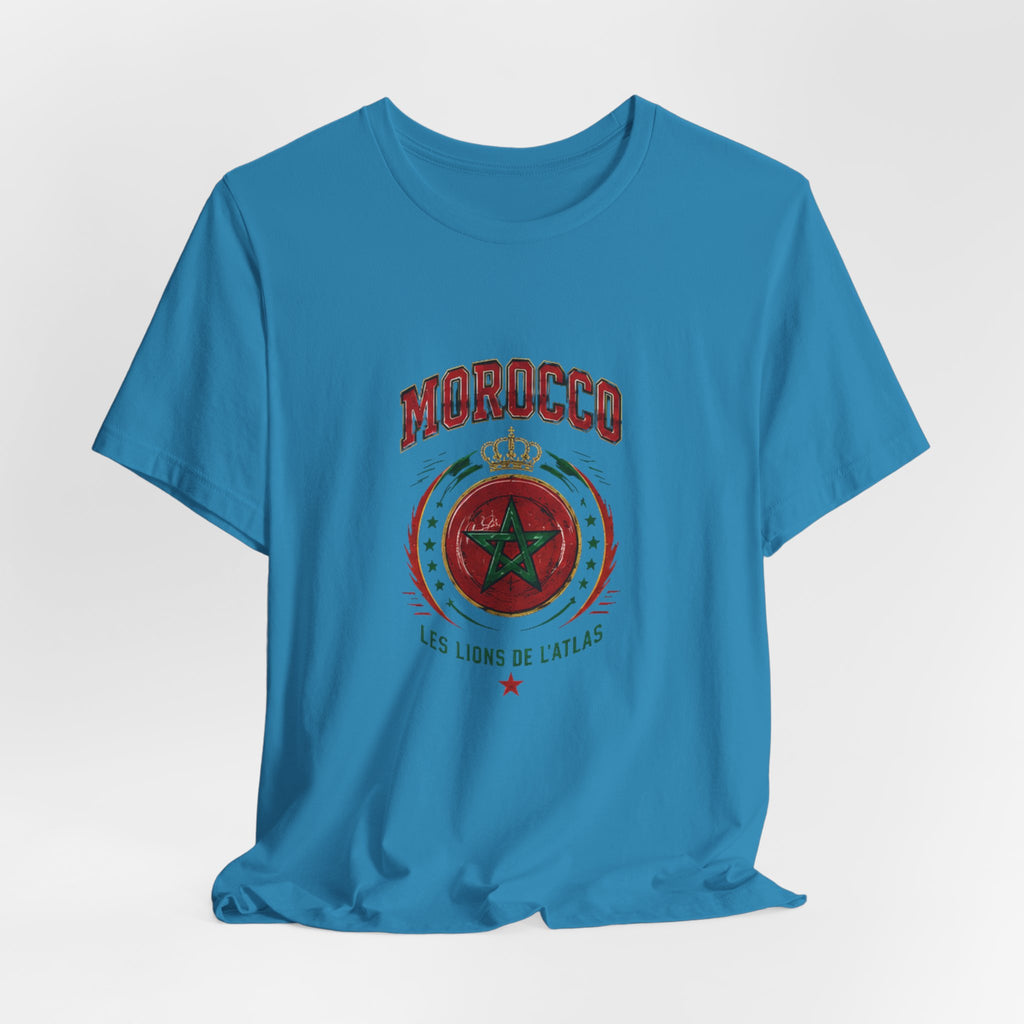Morocco Crest T-Shirt - 'Les Lions de l'Atlas' Vintage Soccer Tee