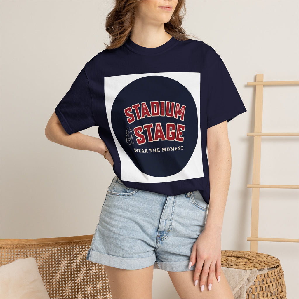 Stadium & Stage Graphic T-Shirt — "Wear the Moment" Vintage Circle Logo