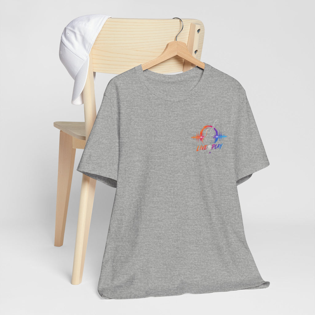 Live Play Music Tee — Waveform Logo Graphic T‑Shirt