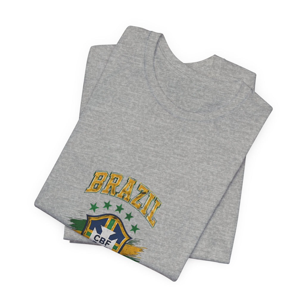 Brazil Soccer Tee - Seleção Brasileira Crest Vintage Football T‑Shirt