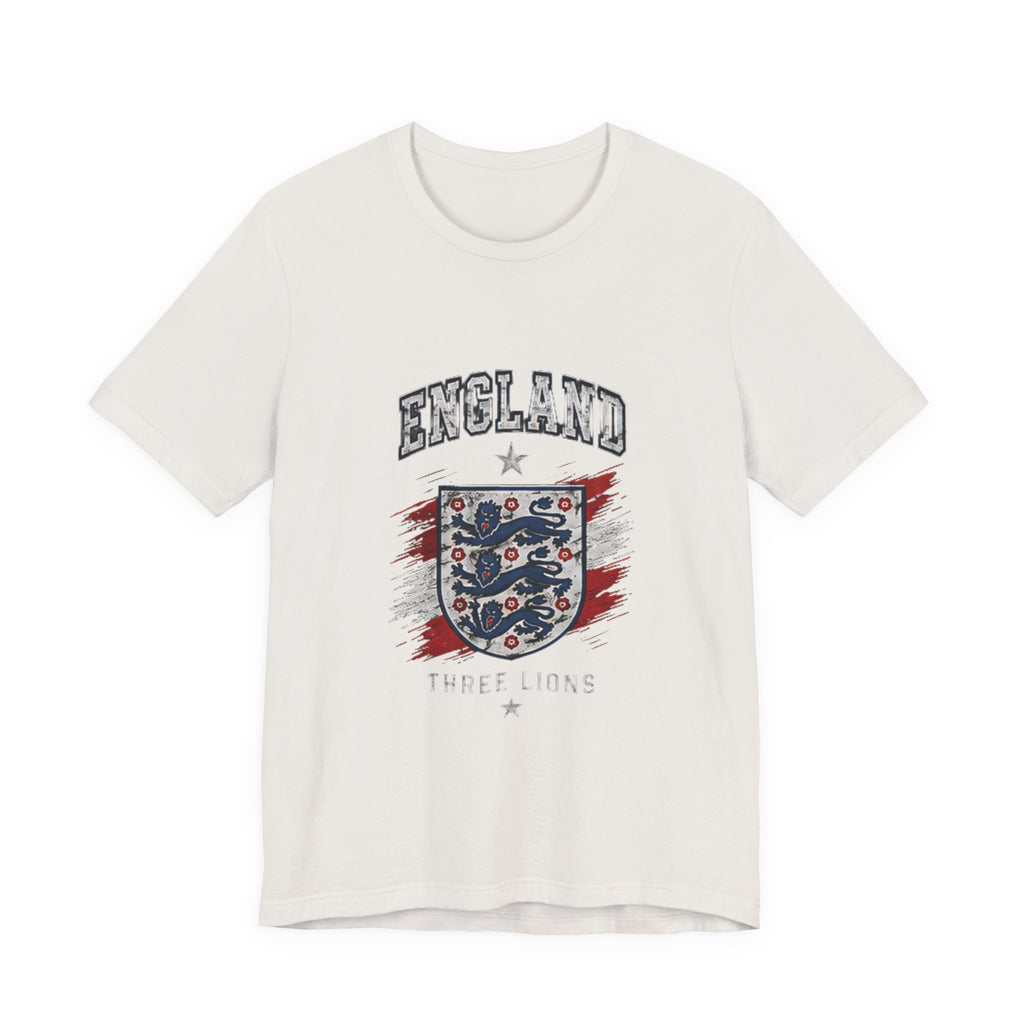 England Three Lions Graphic Tee — Vintage Football Crest T-Shirt