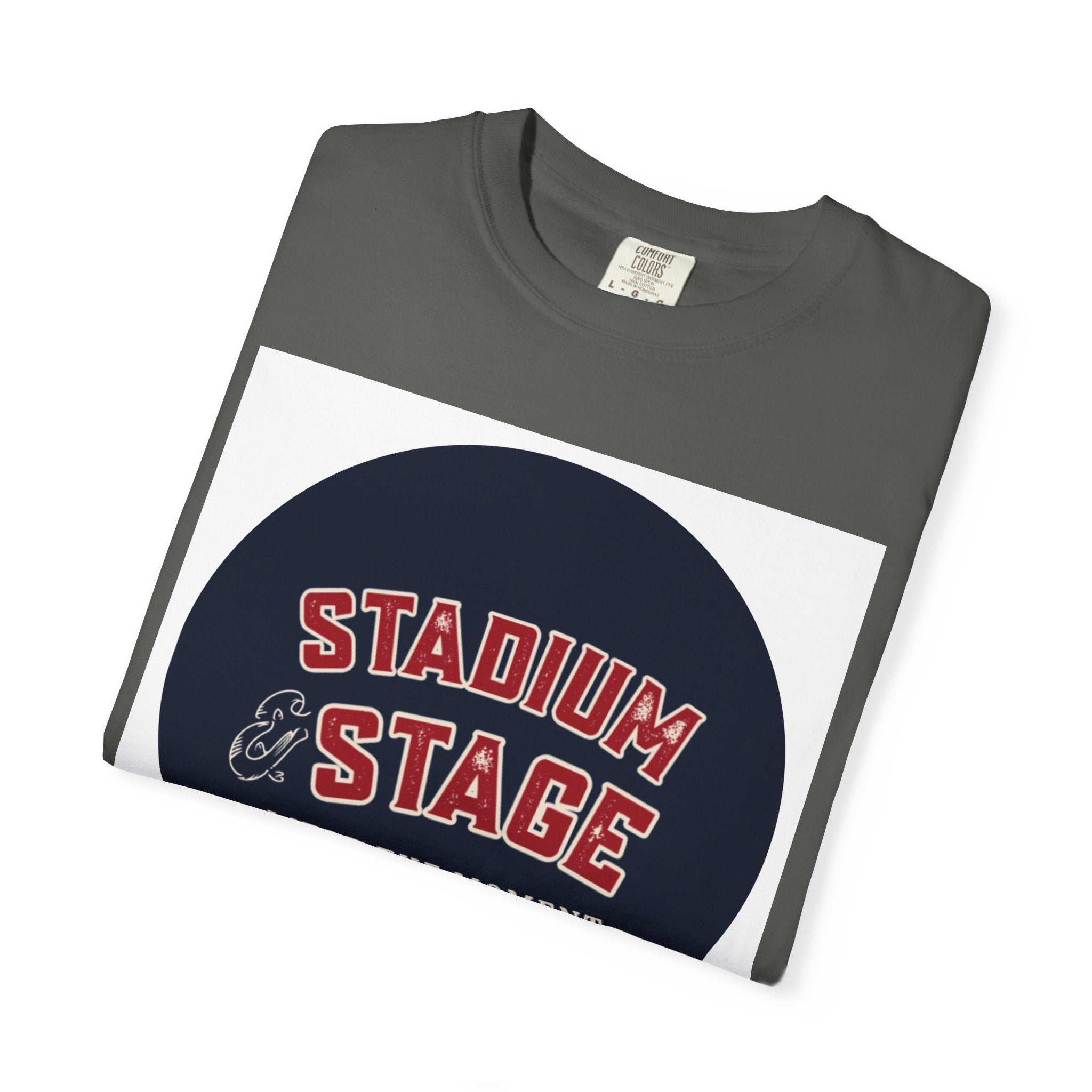 Stadium & Stage Graphic T-Shirt — "Wear the Moment" Vintage Circle Logo