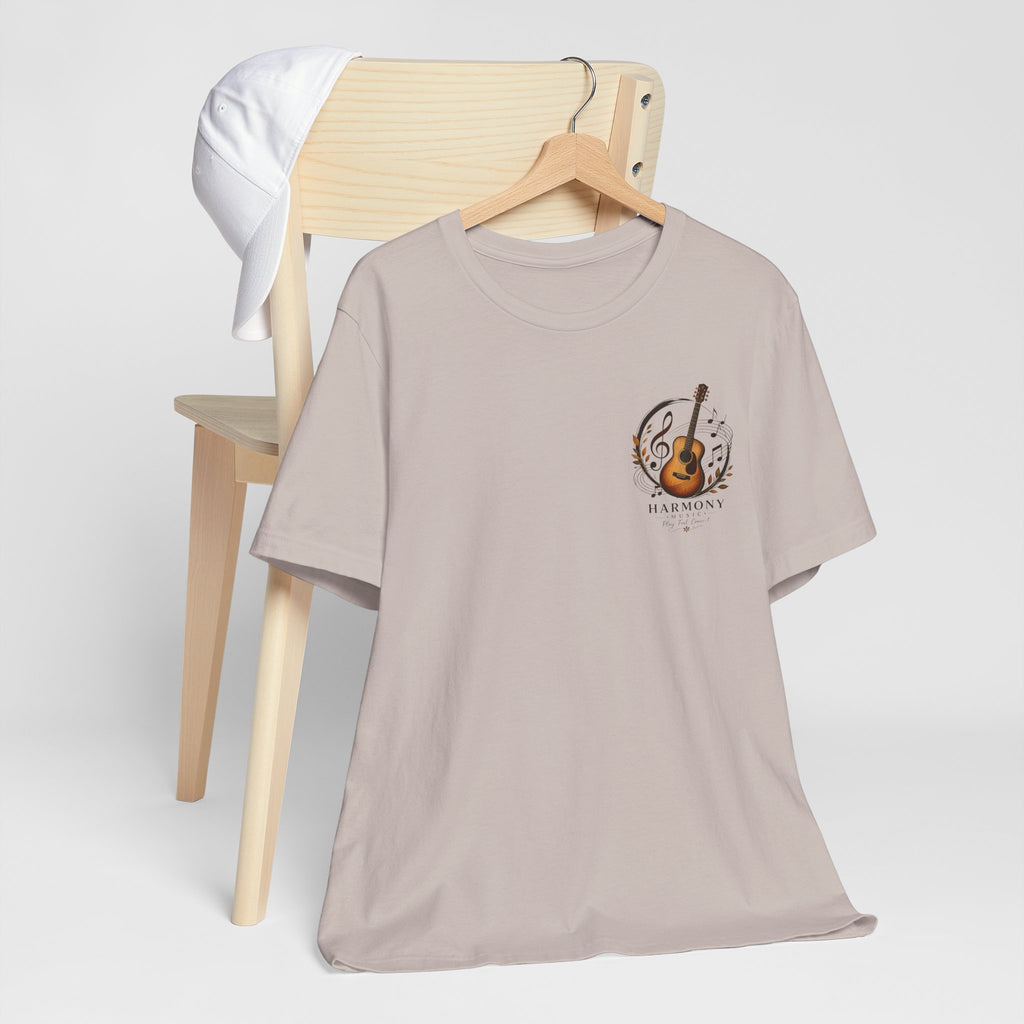 Acoustic Guitar 'Harmony' Graphic Tee — Music Lover Short Sleeve Shirt
