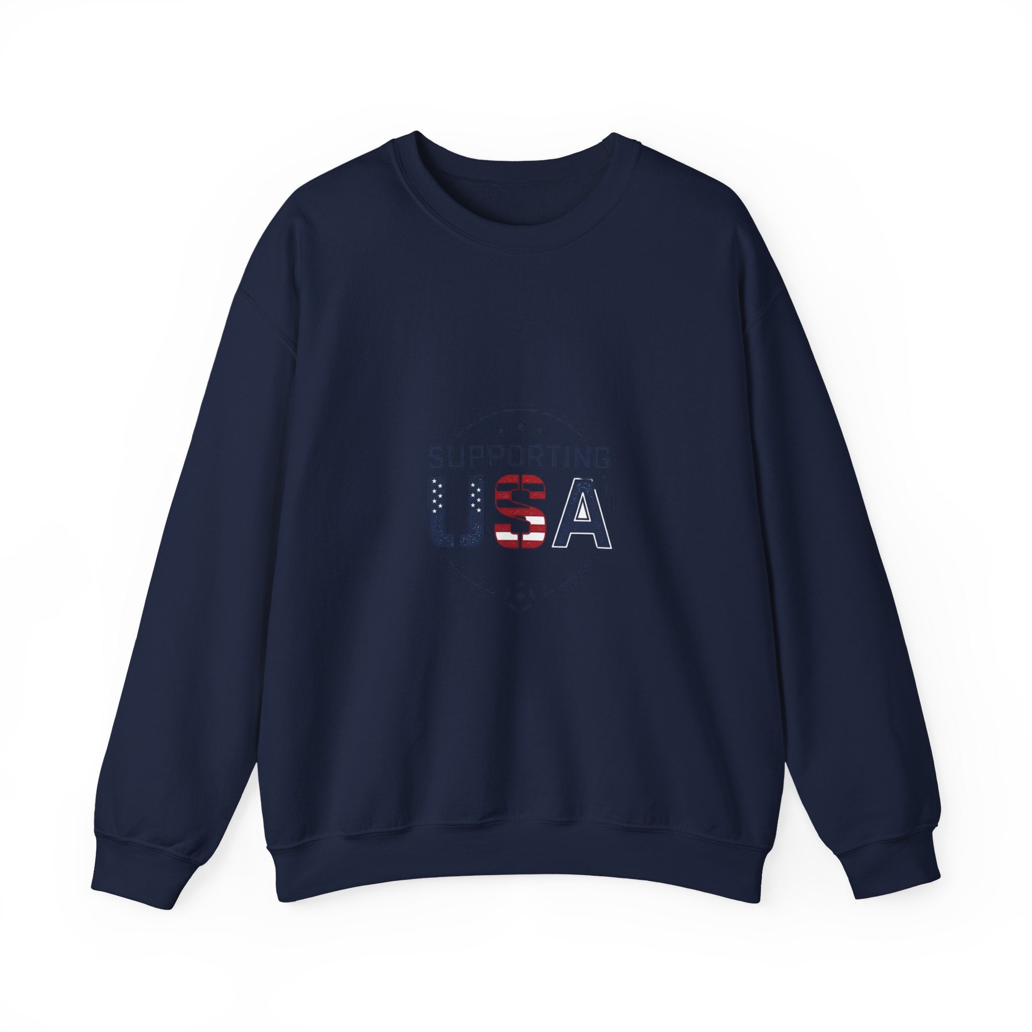 Supporting USA Crewneck Sweatshirt | soccer watch party, country colors