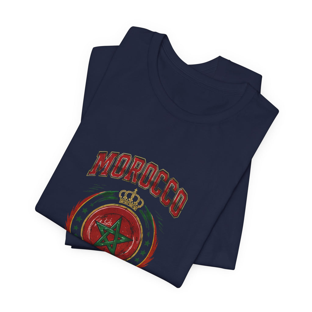 Morocco Crest T-Shirt - 'Les Lions de l'Atlas' Vintage Soccer Tee