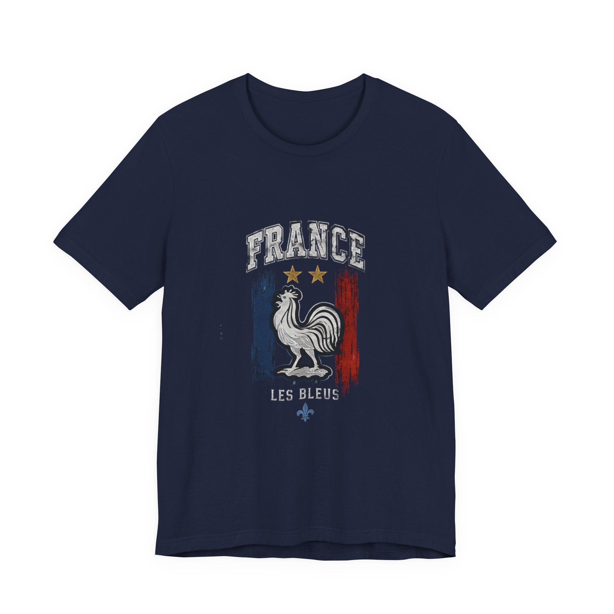 France Rooster Graphic Tee — Les Bleus Tricolor Soccer Shirt