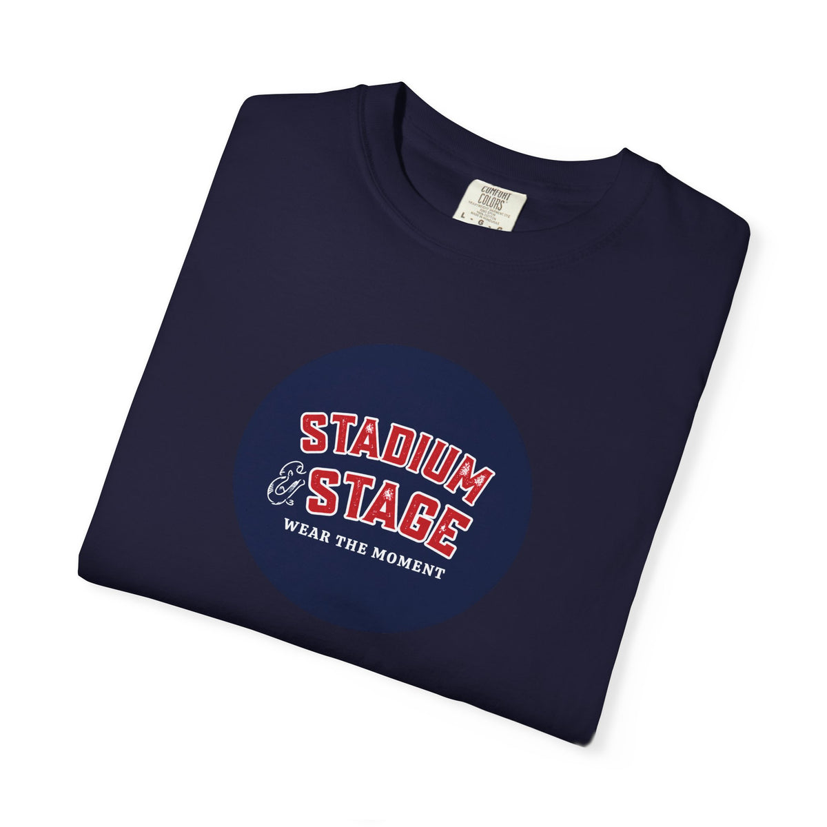 Stadium & Stage Graphic T-Shirt — "Wear the Moment" Vintage Circle Logo