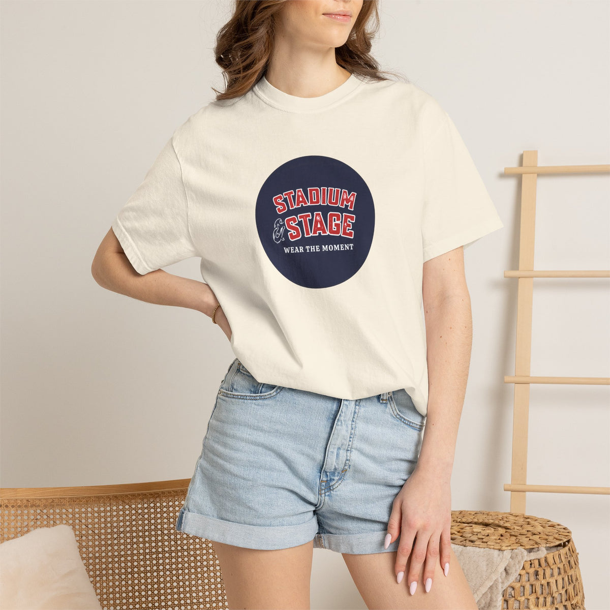 Stadium & Stage Graphic T-Shirt — "Wear the Moment" Vintage Circle Logo