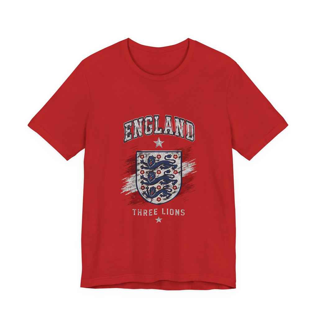England Three Lions Graphic Tee — Vintage Football Crest T-Shirt