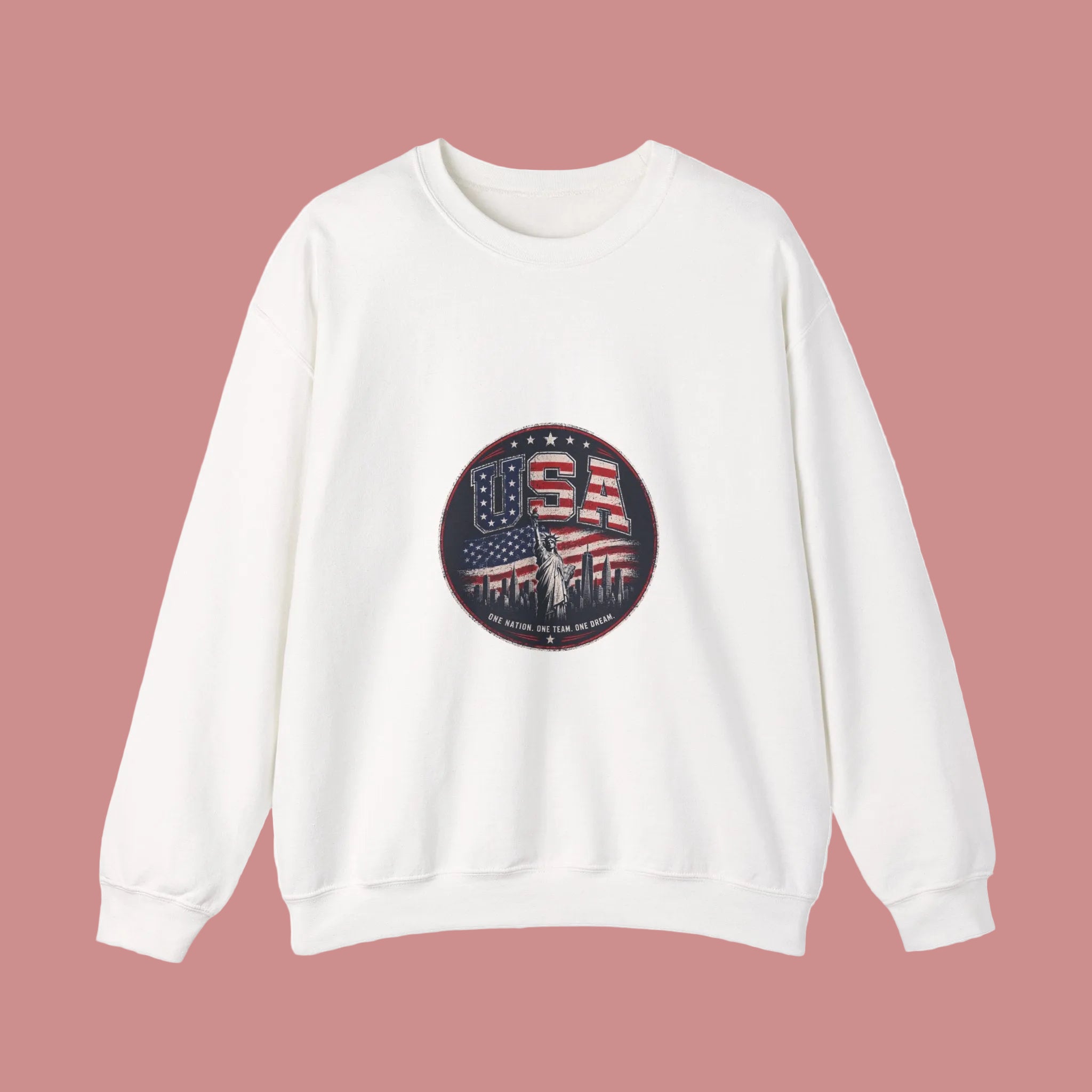 USA Crewneck Sweatshirt — Patriotic American Graphic Pullover
