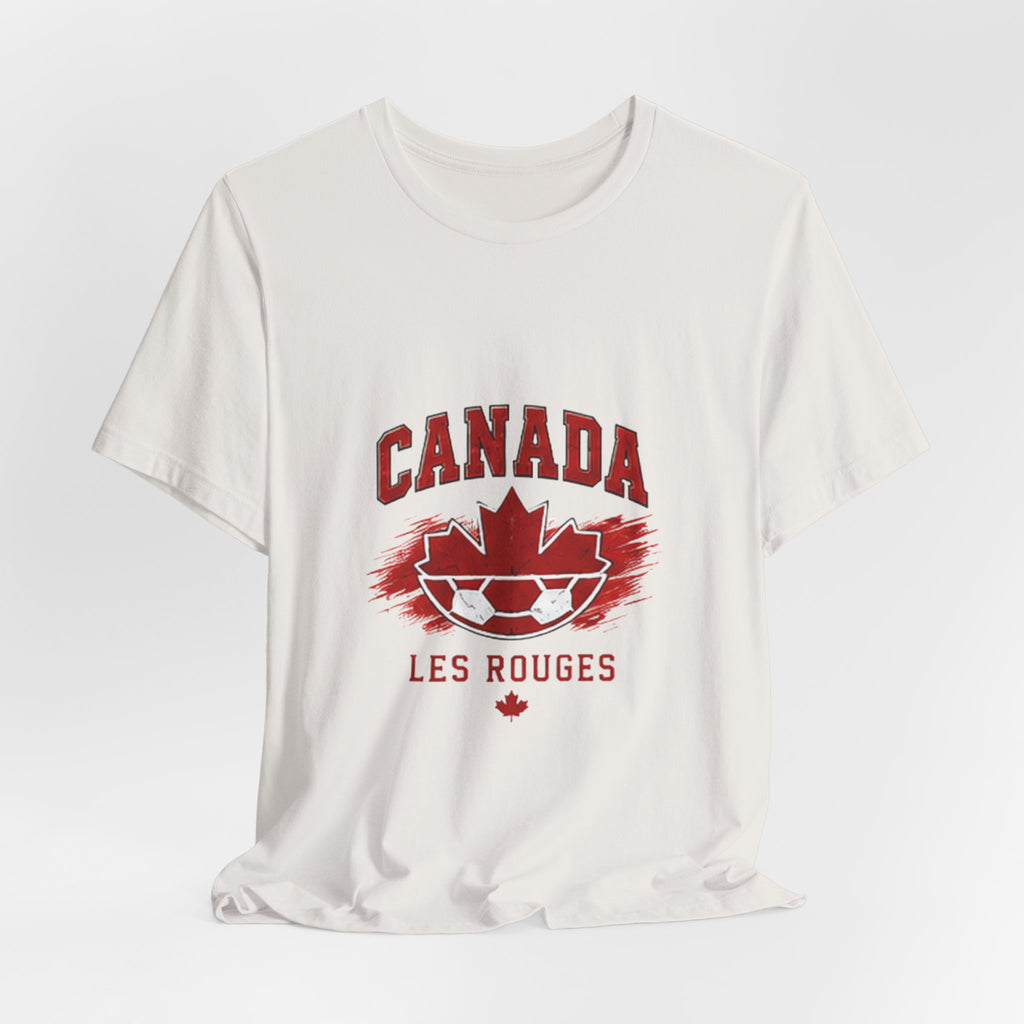Canada Les Rouges Soccer T-Shirt — Vintage Maple Leaf Football Tee
