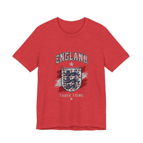 England Three Lions Graphic Tee — Vintage Football Crest T-Shirt