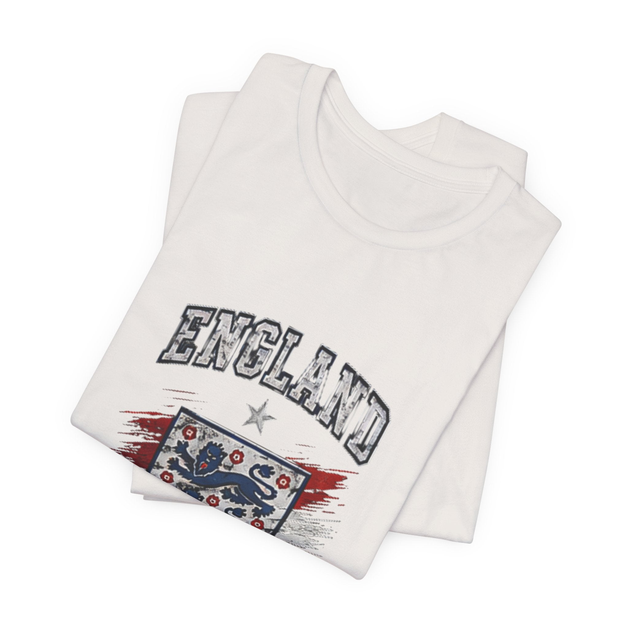 England Three Lions Graphic Tee — Vintage Football Crest T-Shirt