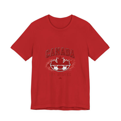 Canada Les Rouges Soccer T-Shirt — Vintage Maple Leaf Football Tee