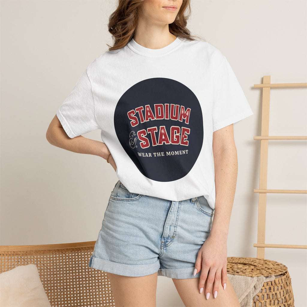 Stadium & Stage Graphic T-Shirt — "Wear the Moment" Vintage Circle Logo