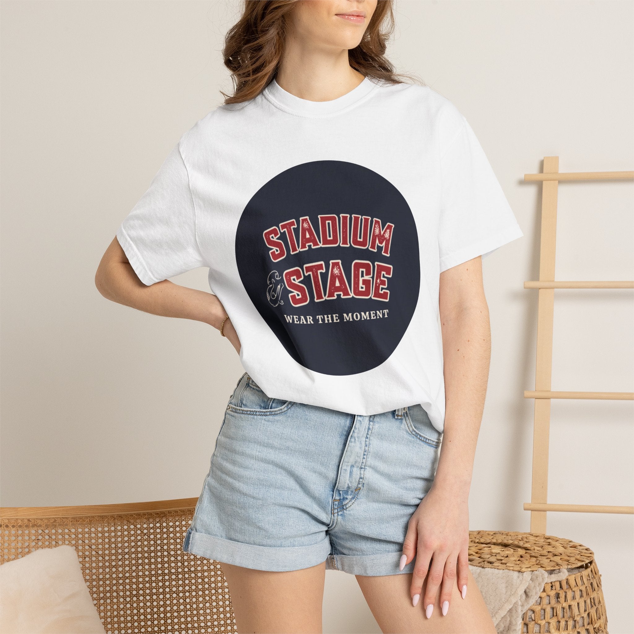 Stadium & Stage Graphic T-Shirt — "Wear the Moment" Vintage Circle Logo