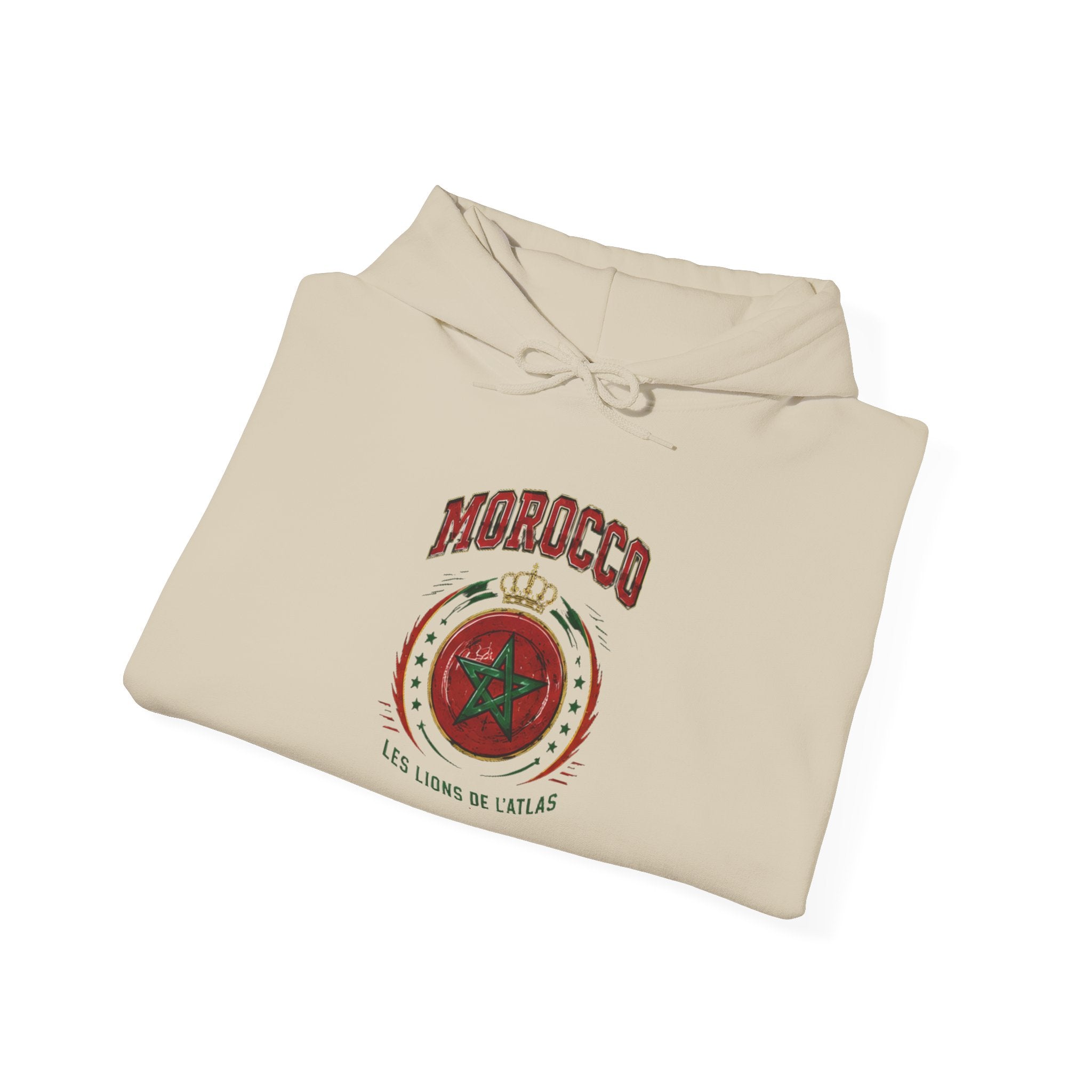 Morocco Crest Hoodie - Vintage Moroccan Emblem Travel Sweatshirt